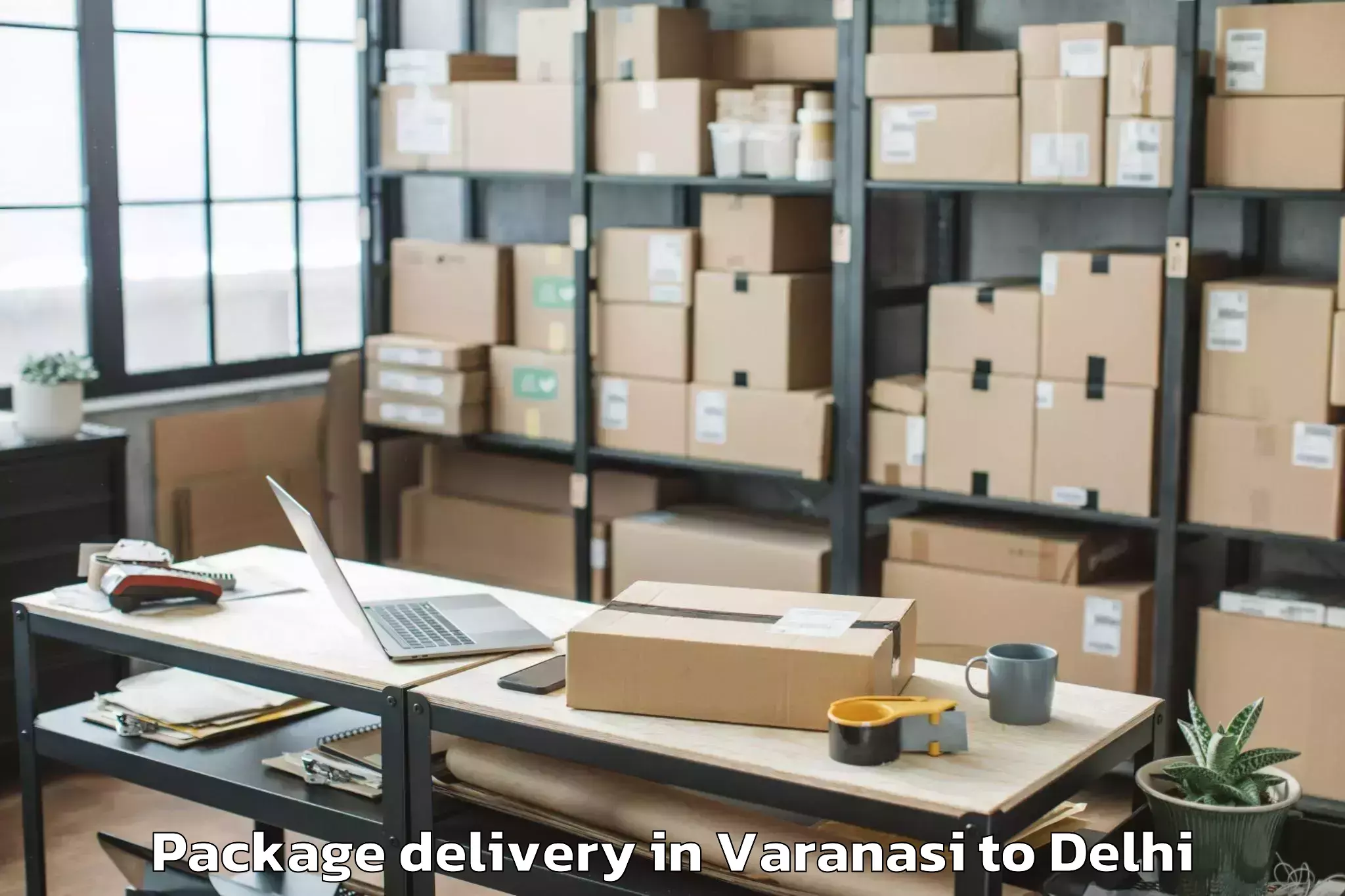 Leading Varanasi to Naraina Industrial Estate Package Delivery Provider